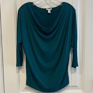 Old Navy Dark Teal Draped Neck Top